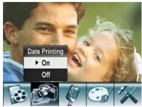 GENIUS G-SHOT HD500 - To enable Date Printing: - 2