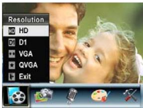 GENIUS G-SHOT HD500 - To change Movie Resolution: - 3