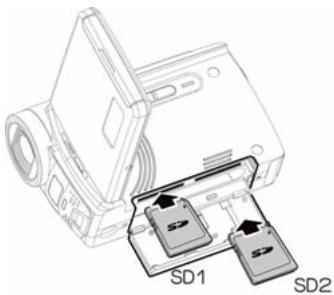 GENIUS G-SHOT HD550T - Inserting SD Card(s) - 2