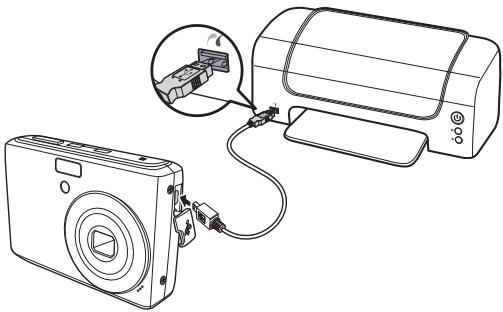 GENIUS G-SHOT V1010 - Connecting the Camera to a Printer - 1