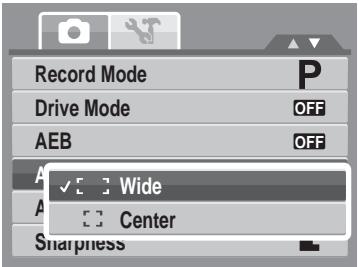 GENIUS G-SHOT V1010 - Setting the AF Area - 1