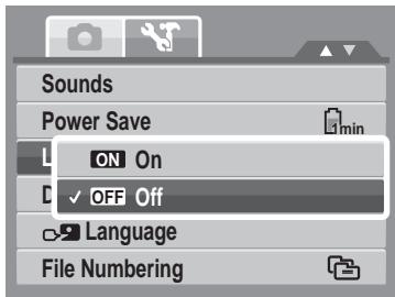 GENIUS G-SHOT V1010 - Setting LCD Save - 2