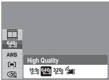 GENIUS G-SHOT V1010 - Setting the Movie Size - 1