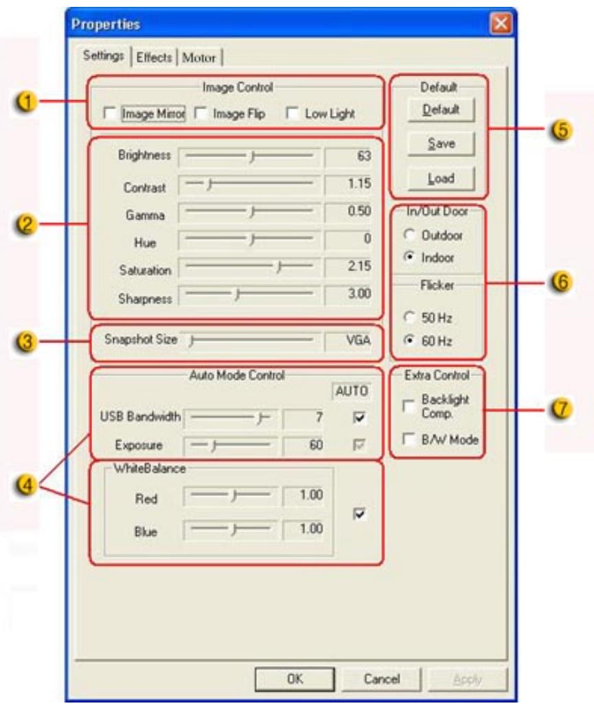 GENIUS ILOOK 325T - Settings - 1
