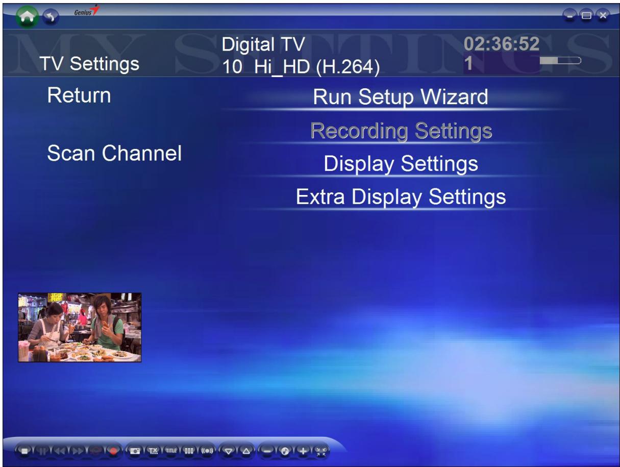 GENIUS TVGO A03X - TV Settings - 1