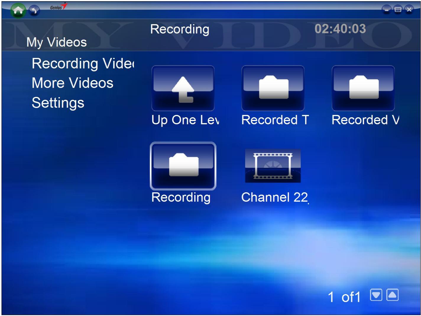 GENIUS TVGO A03X - My Videos - 1