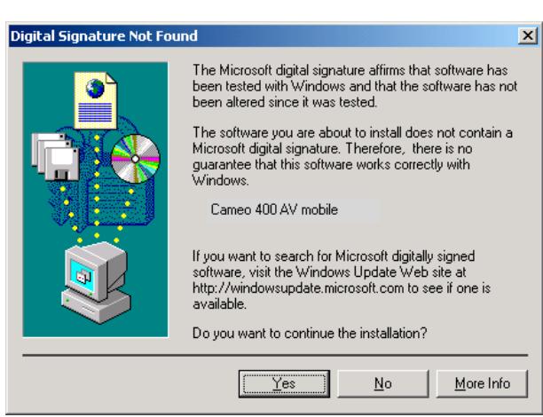 TERRATEC GRABSTER400AVMOBILE - Digital signature in Windows XP and 2000 - 1