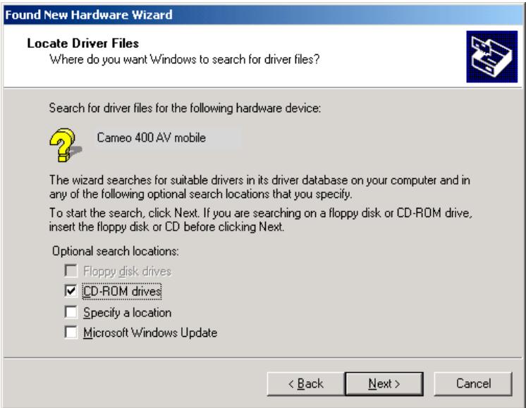 TERRATEC GRABSTER400AVMOBILE - Driver installation under Windows 2000 - 3