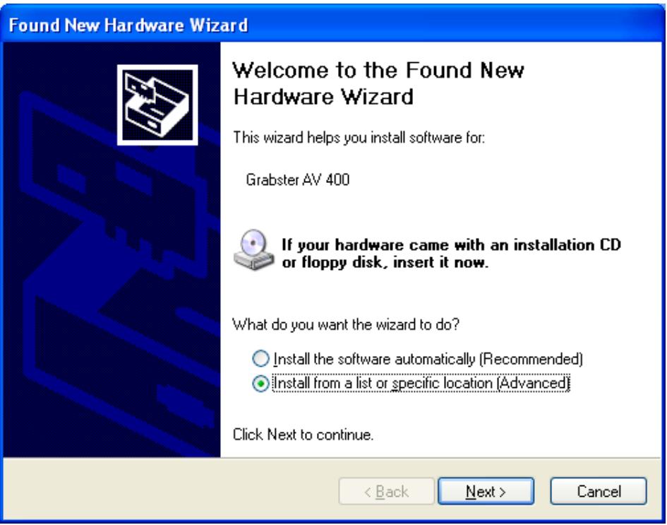 TERRATEC GRABSTERAV400 - Installing the drivers - 1
