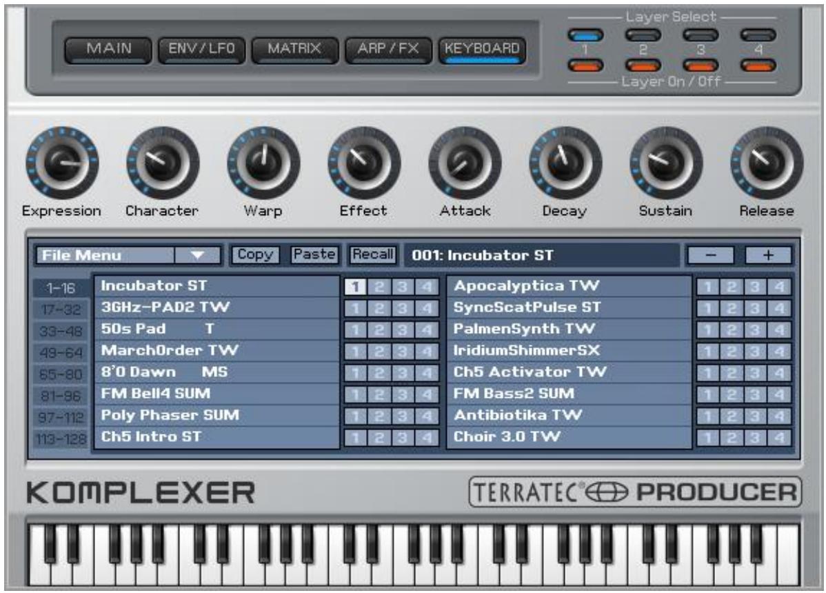 TERRATEC KOMPLEXER - KEYBOARD screen - 1