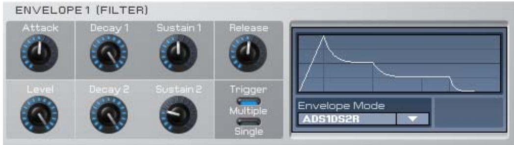 TERRATEC KOMPLEXER - ENV/LFO screen - 1