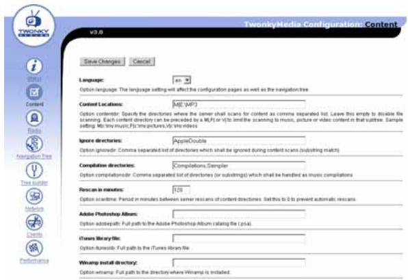 TERRATEC NOXON2 - Web interface - Content - 1