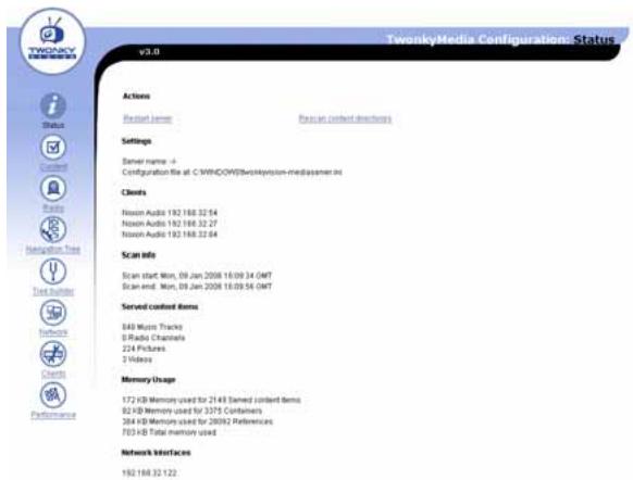 TERRATEC NOXON2 - Web interface - Status - 1