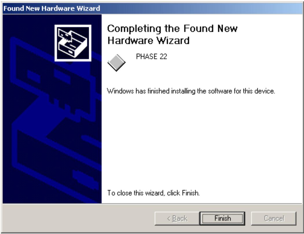 TERRATEC PHASE22 - Windows 2000 installation - 5