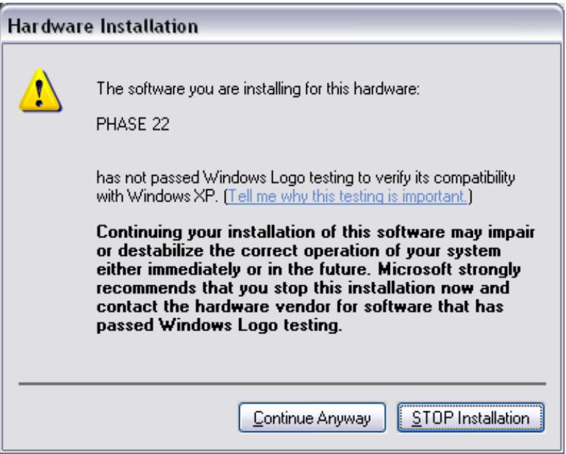 TERRATEC PHASE22 - Windows XP installation - 3