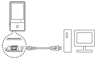 IRIVER E100 - Charging the product - 1