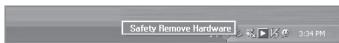 IRIVER E100 - Disconnecting the E100 from your PCI - 1