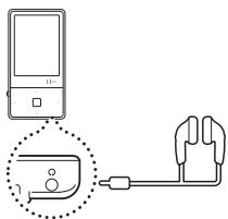 IRIVER E100 - Connecting Earphones to the E100 - 1