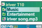 IRIVER T10 - Playing a music file - 4