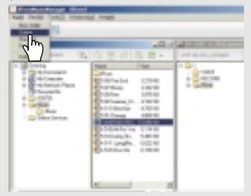 IRIVER IFP-500 - 4) Suppression de dossiers ou de fichiers du PC lorsque la fenetre de celui-ci est ACTIVE - 3