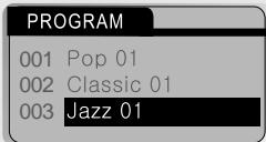 IRIVER IFP-500 - Appuyez sur le bouton navi/menu, puis sélectionnez le morceau à programmer en utilisant le bouton VOL+ ou VOL- - 4