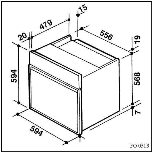 ACEC AB256W - Undertop Recess Dimensions - 1