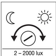 STEINEL IS 2160 - Regolazione di luce crepuscolare (Soglia di reazione) - 1