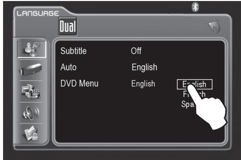 DUAL XDVD8183N - DVD Menu - 1