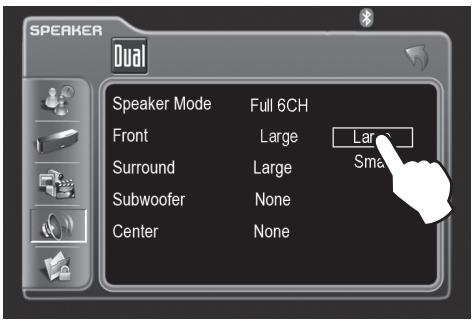 DUAL XDVD8183N - *Front Speaker Size - 1