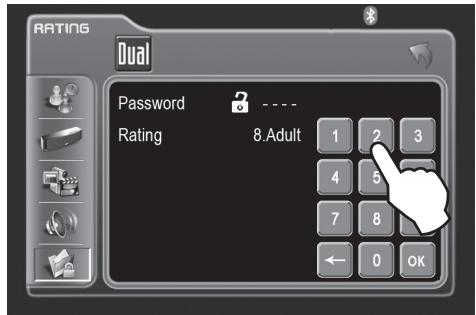DUAL XDVD8183N - Enable Parental Lock Password - 2