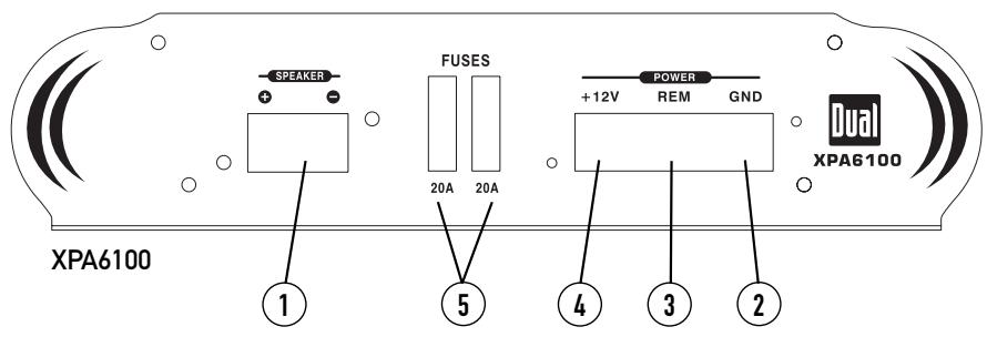 DUAL XPA2100 - Power and Speaker Connections - 3