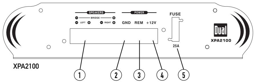 DUAL XPA2100 - Power and Speaker Connections - 1
