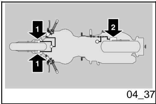 MOTO GUZZI 1200 SPORT - Rear-view mirrors adjustment: - 1