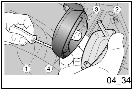 MOTO GUZZI 1200 SPORT - In order to carry out horizontal adjustment of the light beam: - 1