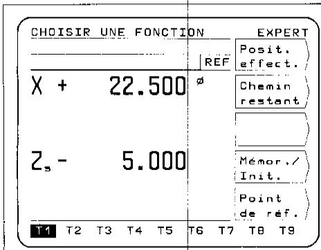 HEIDENHAIN POSITIP 850 - Exemple: recherche et définition des données d'outils avec memoriser/ initialiser - 1