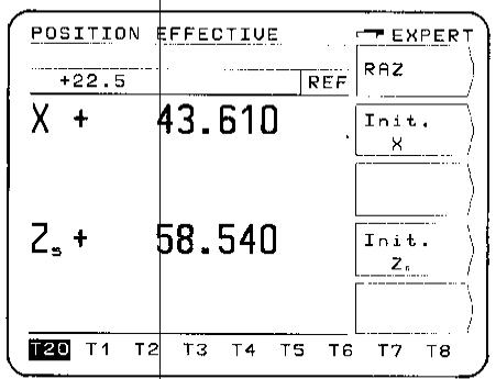 HEIDENHAIN POSITIP 850 - Sélection des outils (T1 à T20) et du protocole de transmission des données - 2