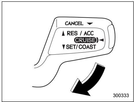 SUBARU IMPREZA - To set cruise control - 3