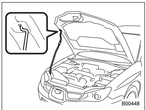 SUBARU IMPREZA - To open the hood: - 2
