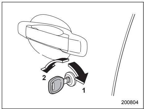 SUBARU IMPREZA - Locking and unlocking from the outside - 1