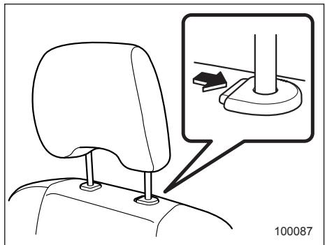 SUBARU IMPREZA - Head restraint adjustment (if equipped) - 1