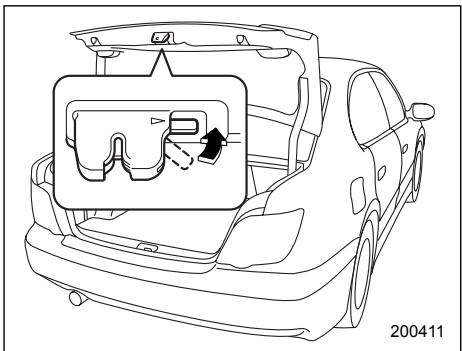 SUBARU IMPREZA - To cancel the trunk lid release - 1