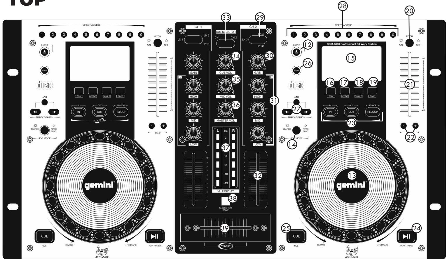 GEMINI CDM-3600 - TOP - 1