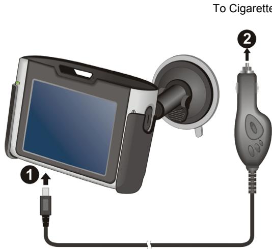 AIRIS T920B - Connecting the Car Charger - 1