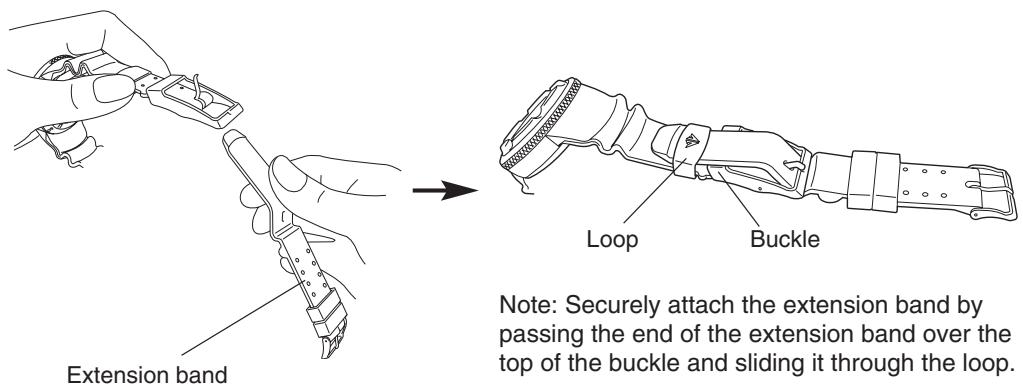 CITIZEN WATCH B873 - Adjusting length with the Extension Band (Model No.BJ8040-01E, BJ8050-08E only) - 1