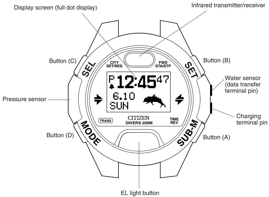 CITIZEN WATCH D70 - ■Names of Components - 1