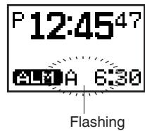 CITIZEN WATCH D70 - Setting the Alarm - 2