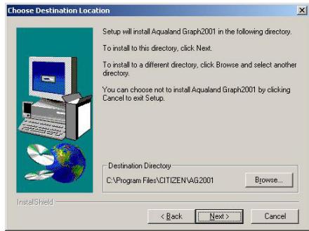 CITIZEN WATCH D70 - Installing AQUALAND GRAPH 2001 (accessory software) - 2