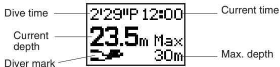 CITIZEN WATCH D70 - Reading the Display during Depth Measurement - 1