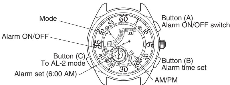 CITIZEN WATCH 6765 - Setting the Daily alarm (Alarm 2) - 1