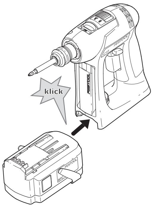 FESTOOL C 15 LI - Removing the battery pack - 2